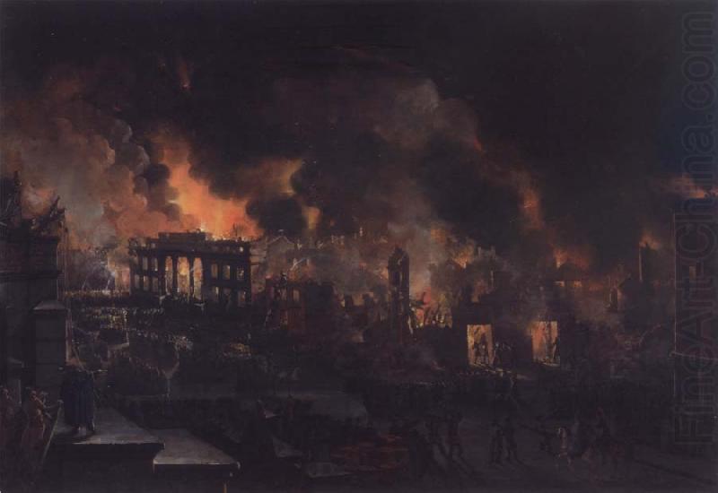 Nicolino V. Calyo Great Fire of New York as Seen From the Bank of America china oil painting image